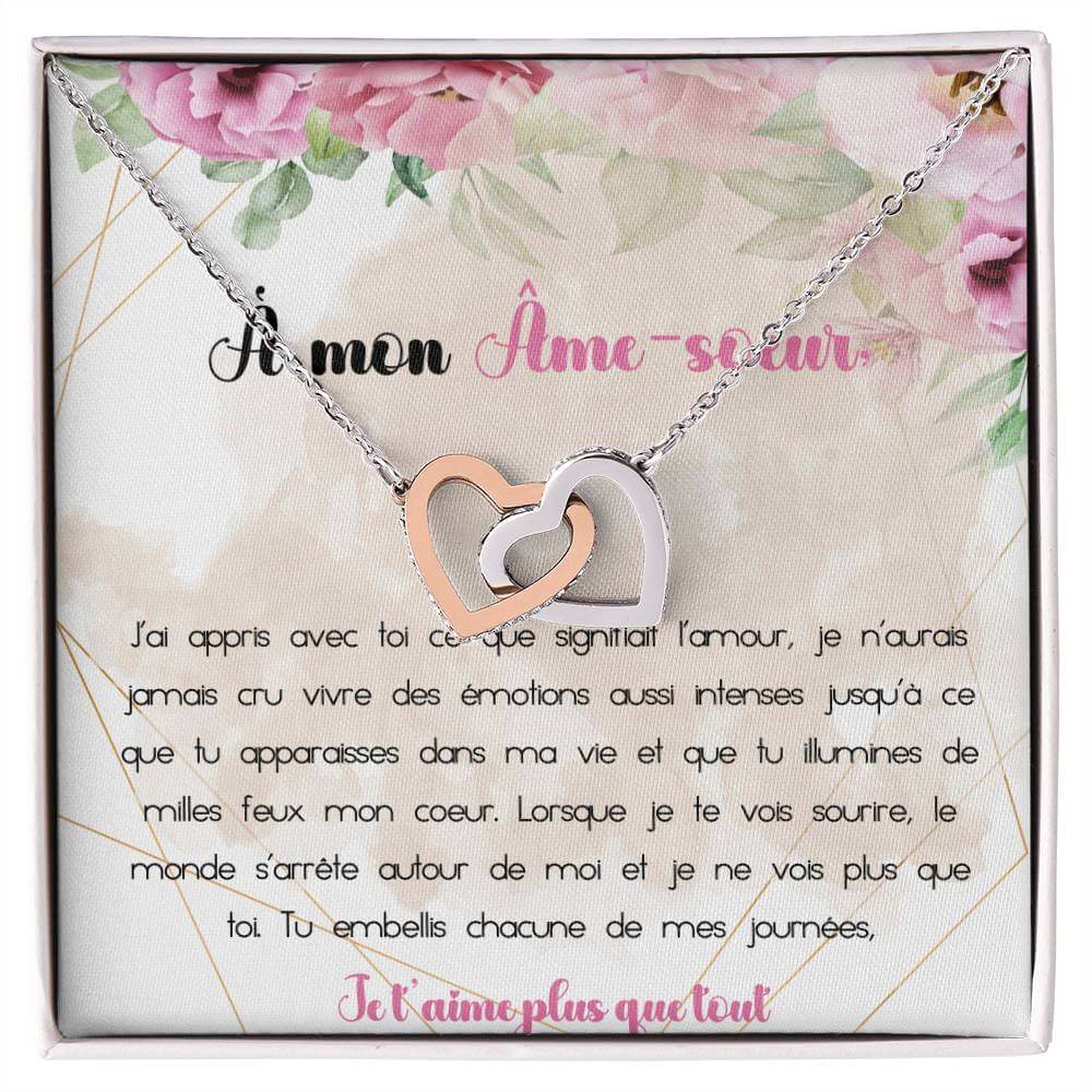 ÂME-SOEUR • Collier pour mon âme sœur Double Cœur