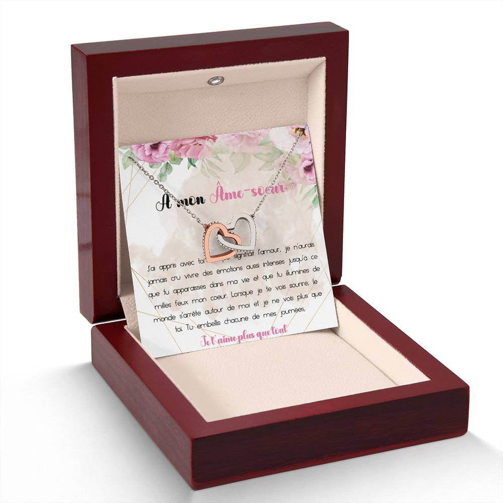 ÂME-SOEUR • Collier pour mon âme sœur Double Cœur