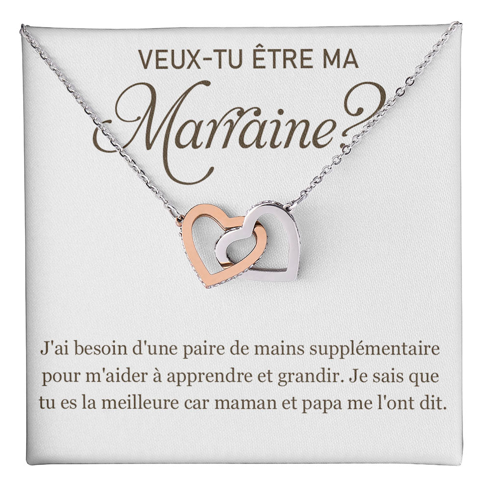 MARRAINE • Collier Marraine Double Cœur