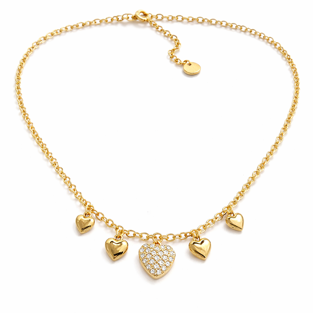 Collier Élina • Cinq Cœurs