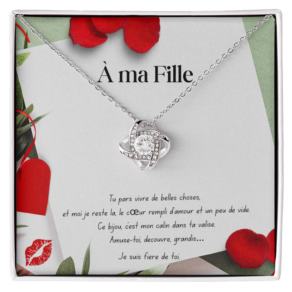 DISTANCEAMOUR • Collier A Ma Fille Noeud d'Amour