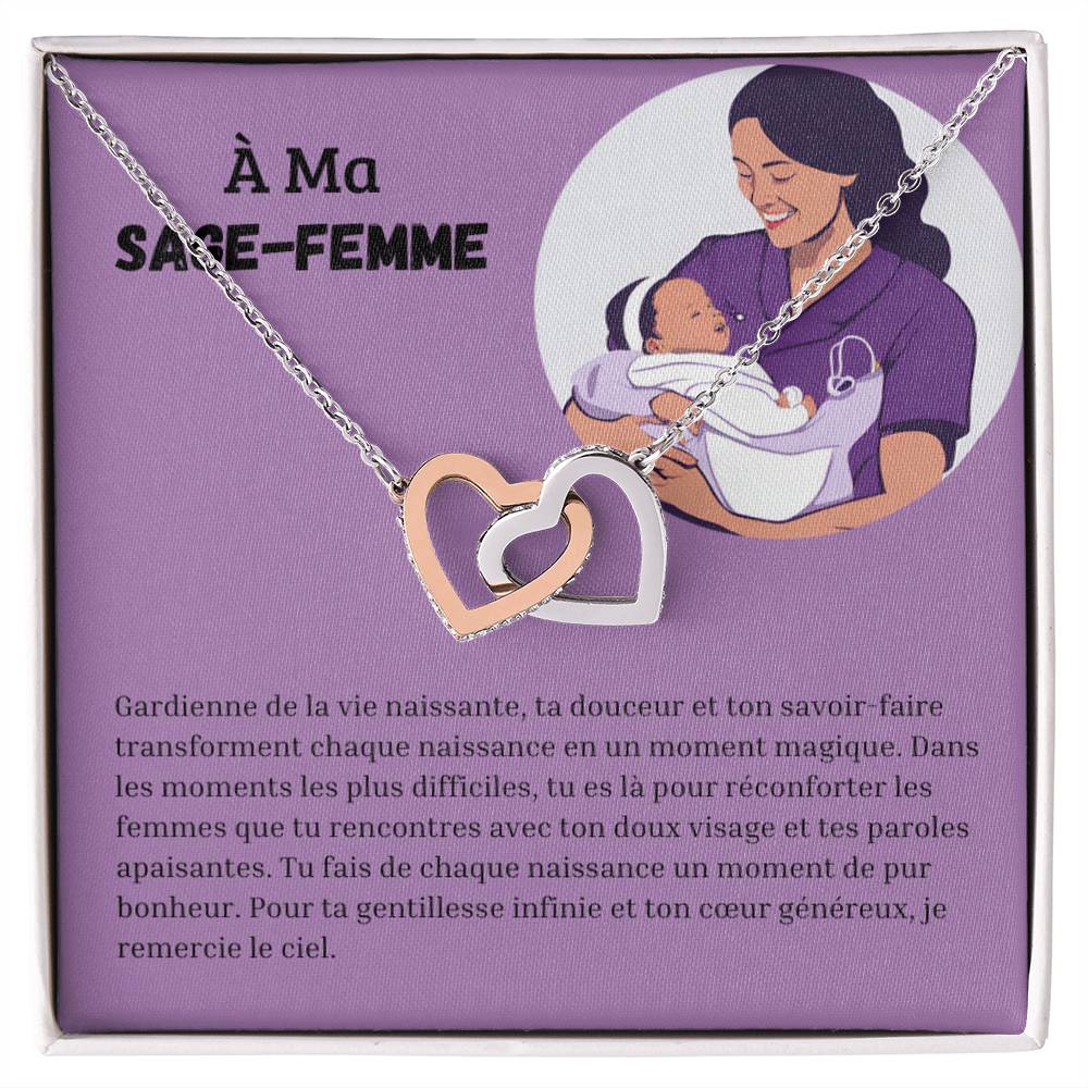 MIDWIVE • Collier Sage-femme Double Cœur