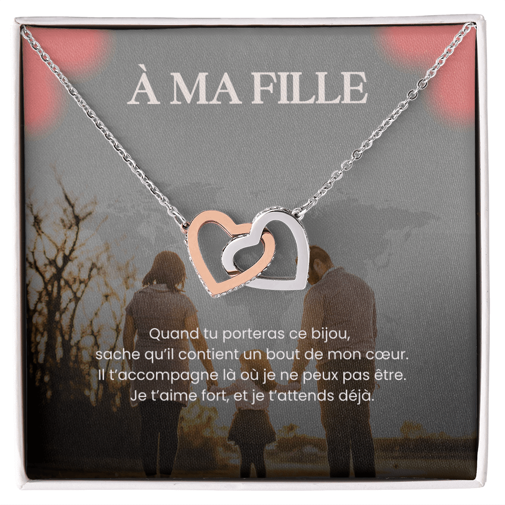DISTANCEAMOUR • Collier A Ma Fille Double Cœur