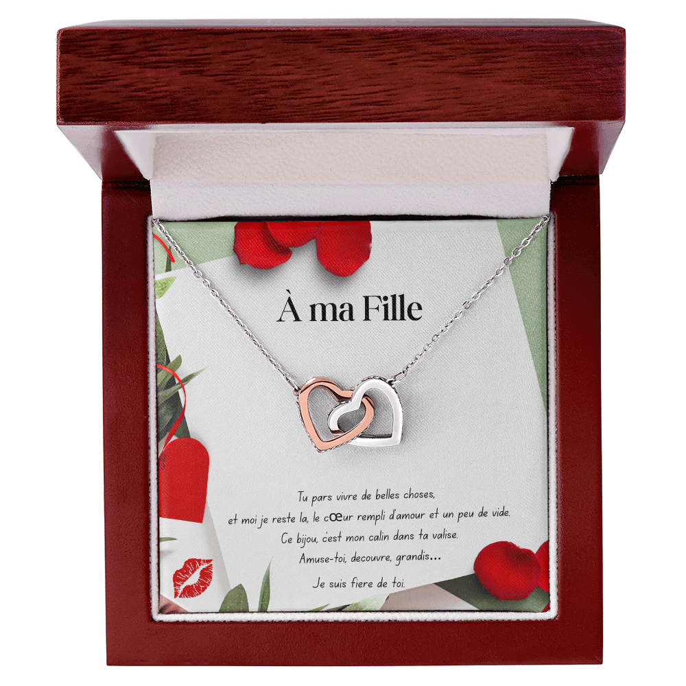 DISTANCEAMOUR • Collier A Ma Fille Double Cœur