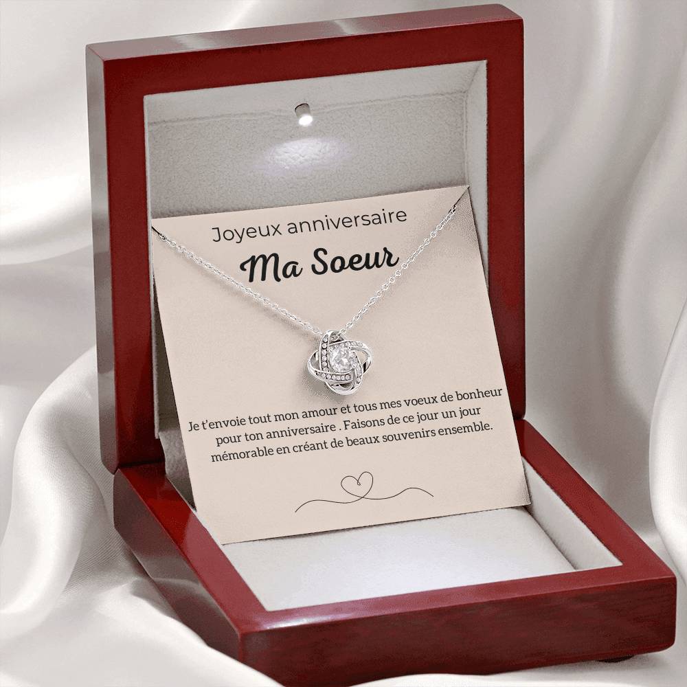 ANNIMERVEILLE • COLLIER ANNIVERSAIRE Noeud d'Amour