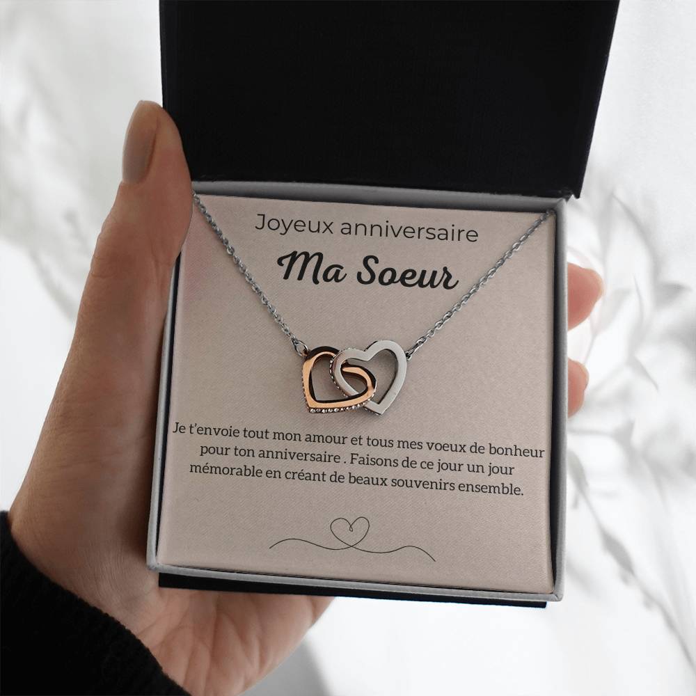 ANNIMERVEILLE • COLLIER ANNIVERSAIRE Double Coeur