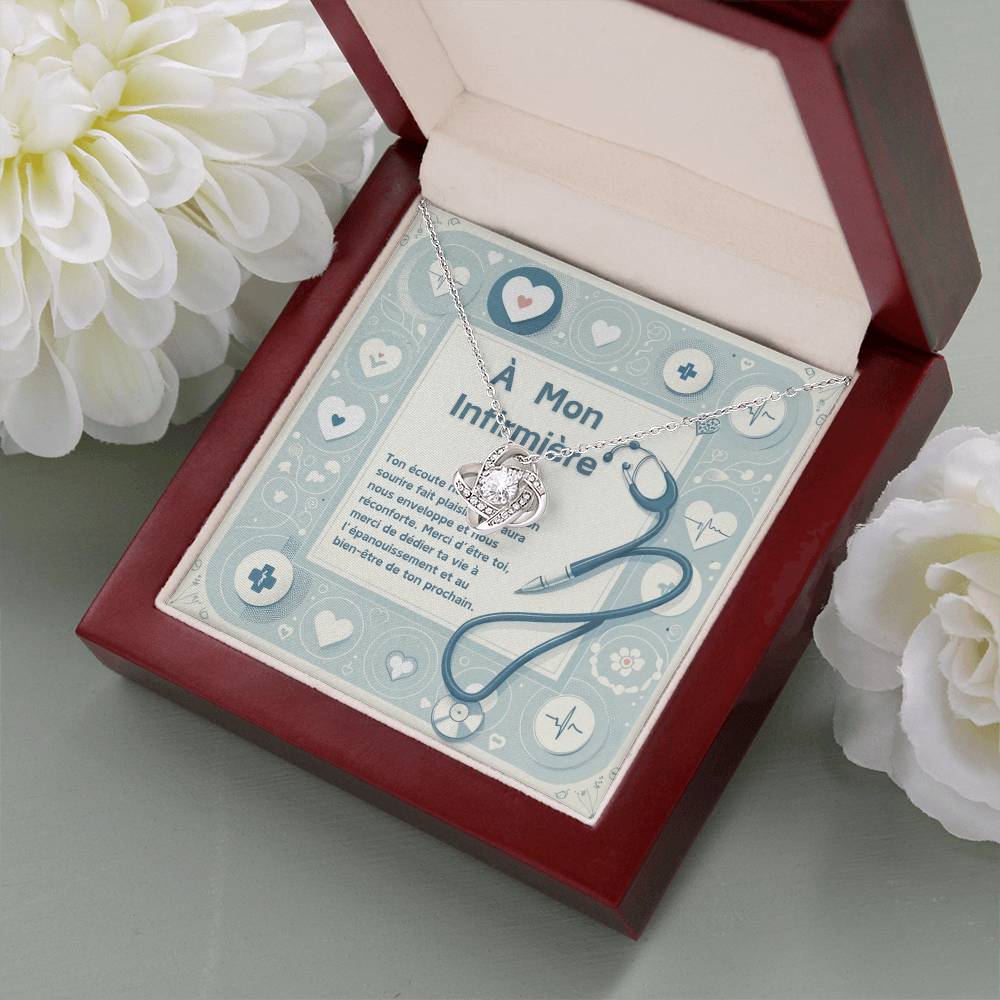 NURSE • Collier Infirmière Noeud d'Amour
