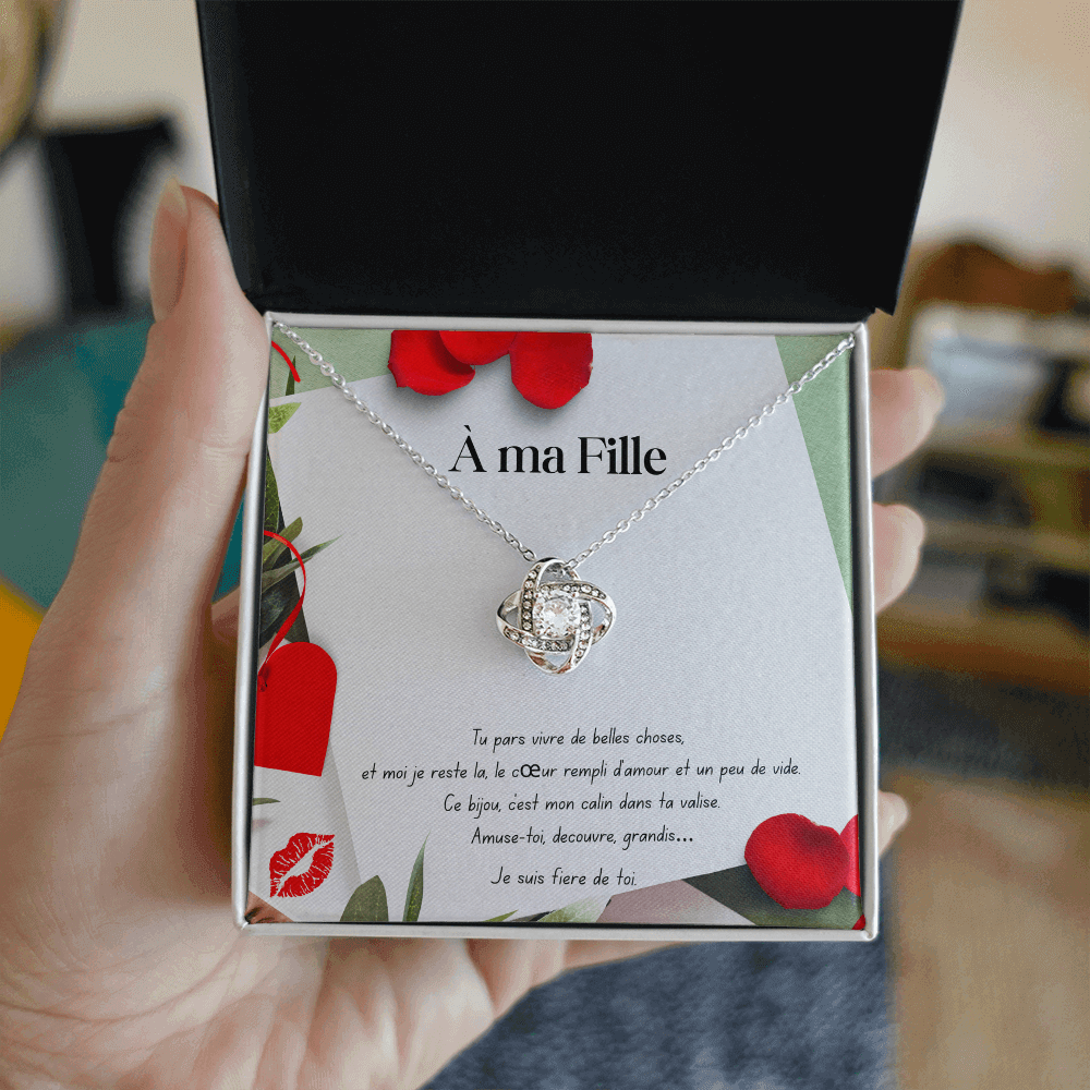 DISTANCEAMOUR • Collier A Ma Fille Noeud d'Amour