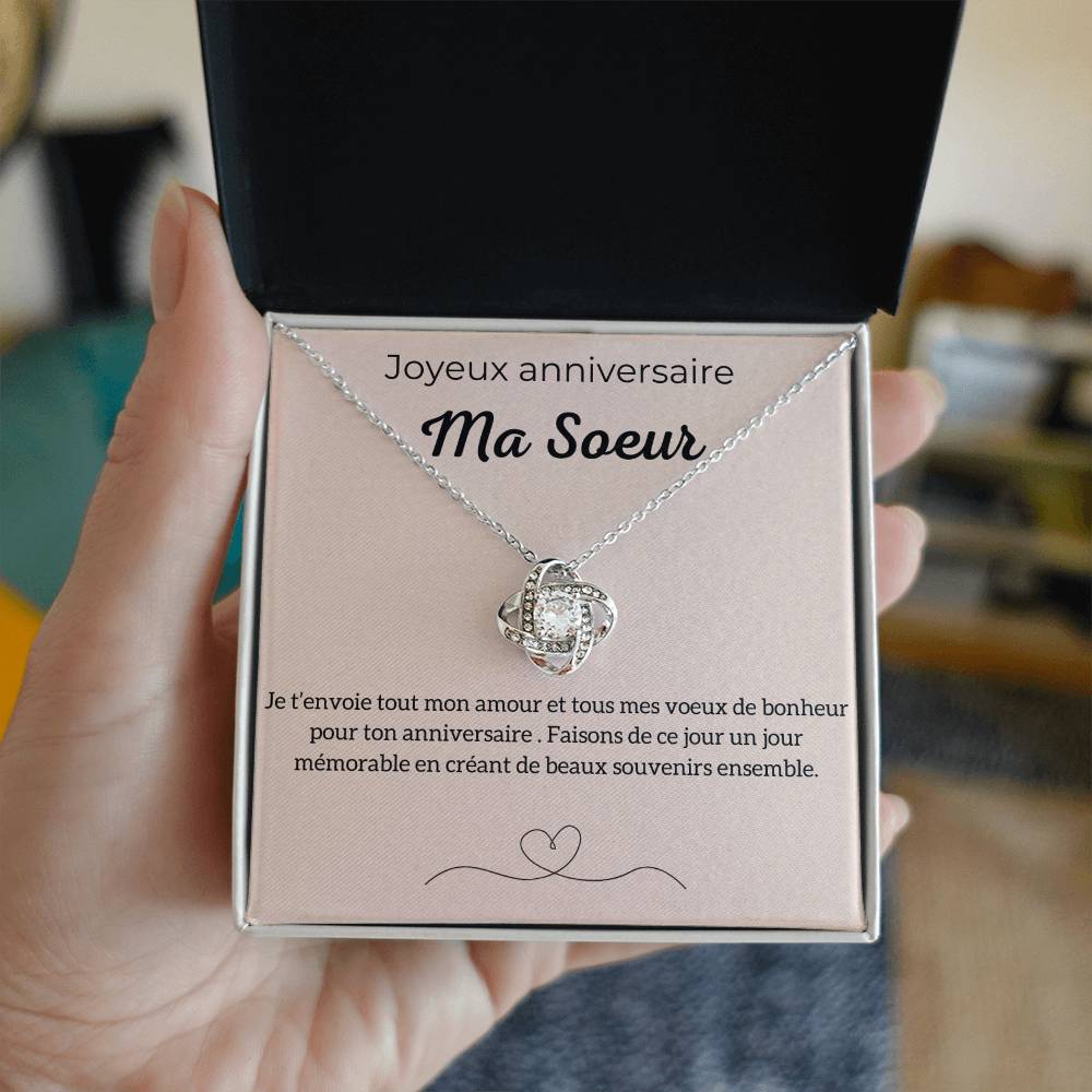 ANNIMERVEILLE • COLLIER ANNIVERSAIRE Noeud d'Amour