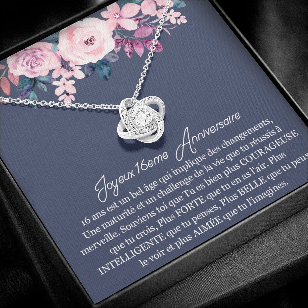 ANNIMERVEILLE • Collier 16ème Anniversaire Noeud d'Amour - Lehnaa
