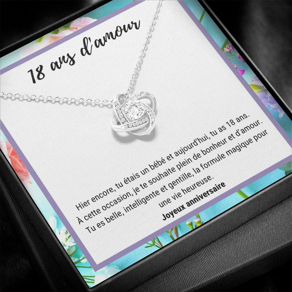 ANNIMERVEILLE • COLLIER 18ÈME ANNIVERSAIRE Noeud d'Amour - Lehnaa