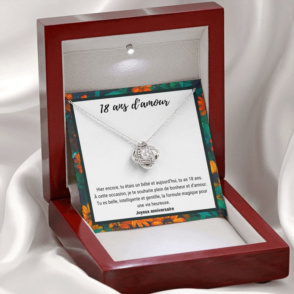 ANNIMERVEILLE • COLLIER 18ÈME ANNIVERSAIRE Noeud d'Amour - Lehnaa