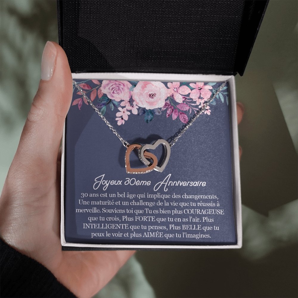 ANNIMERVEILLE • Collier 30ème Anniversaire Double Cœur - Lehnaa