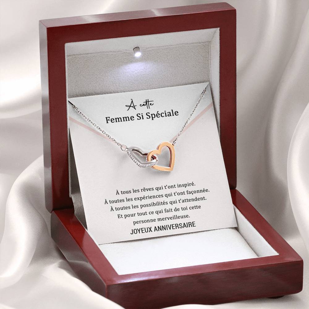 ANNIMERVEILLE • Collier Anniversaire Amour Double Cœur - Lehnaa