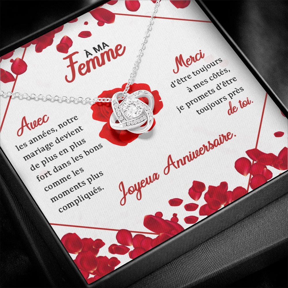 ANNIMERVEILLE • Collier Anniversaire Amour Noeud d'Amour - Lehnaa
