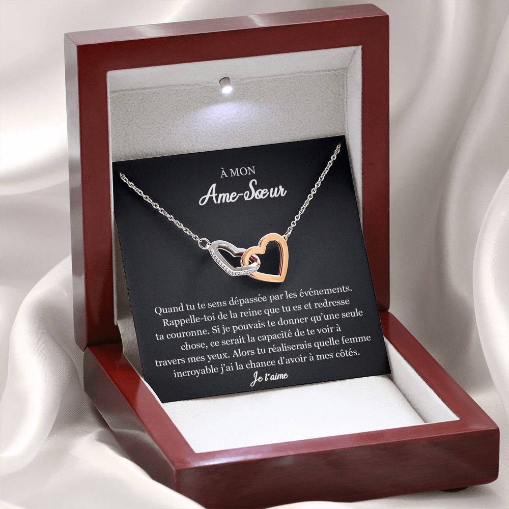 ETERNITY • Collier Ame SŒUR Double Cœur - Lehnaa
