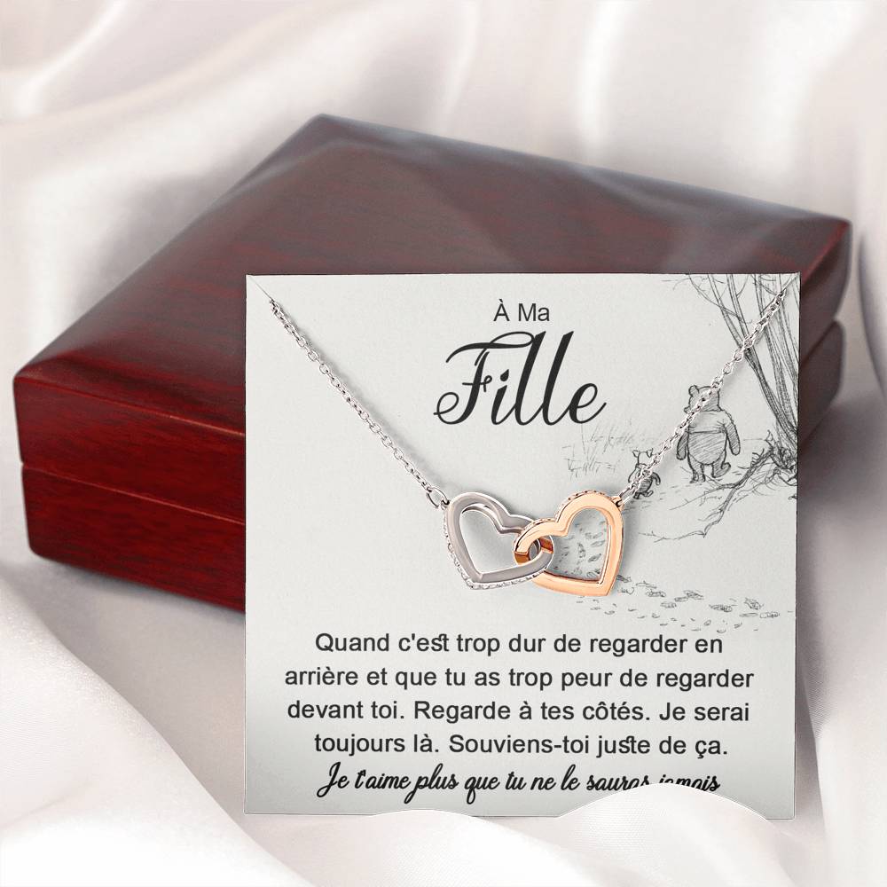 LINKY • Collier A Ma Fille Double Cœur - Lehnaa