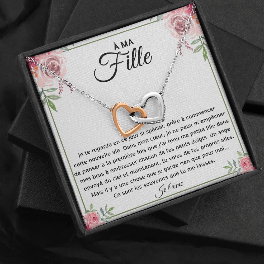 LINKY • Collier A Ma Fille Double Cœur - Lehnaa