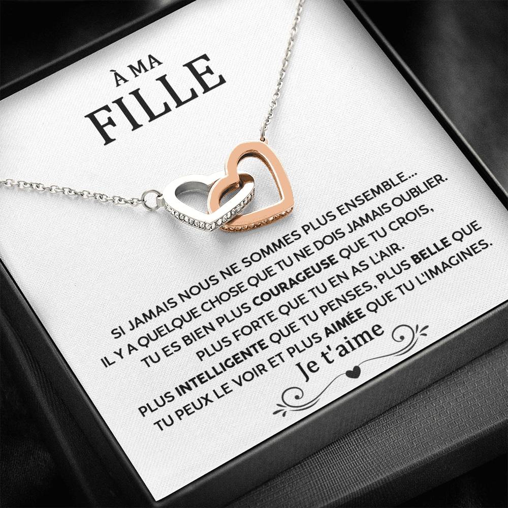 LINKY • Collier A Ma Fille Double Cœur - Lehnaa