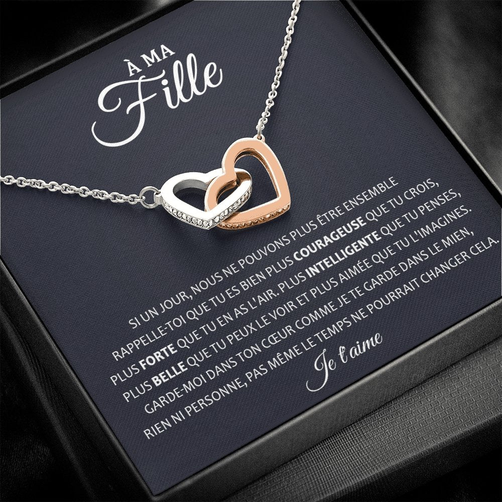 LINKY • Collier A Ma Fille Double Cœur - Lehnaa