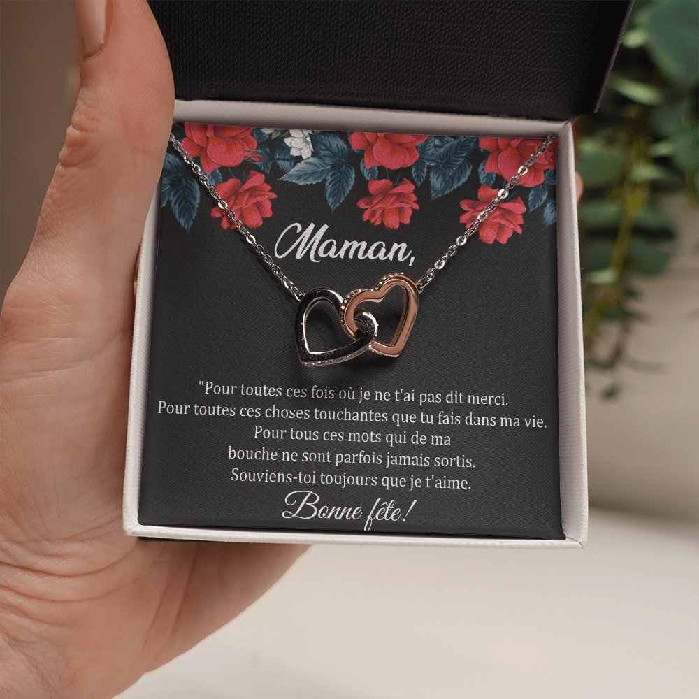 LOVYOUMOM • Collier de la fête des mères Double Cœur - Lehnaa