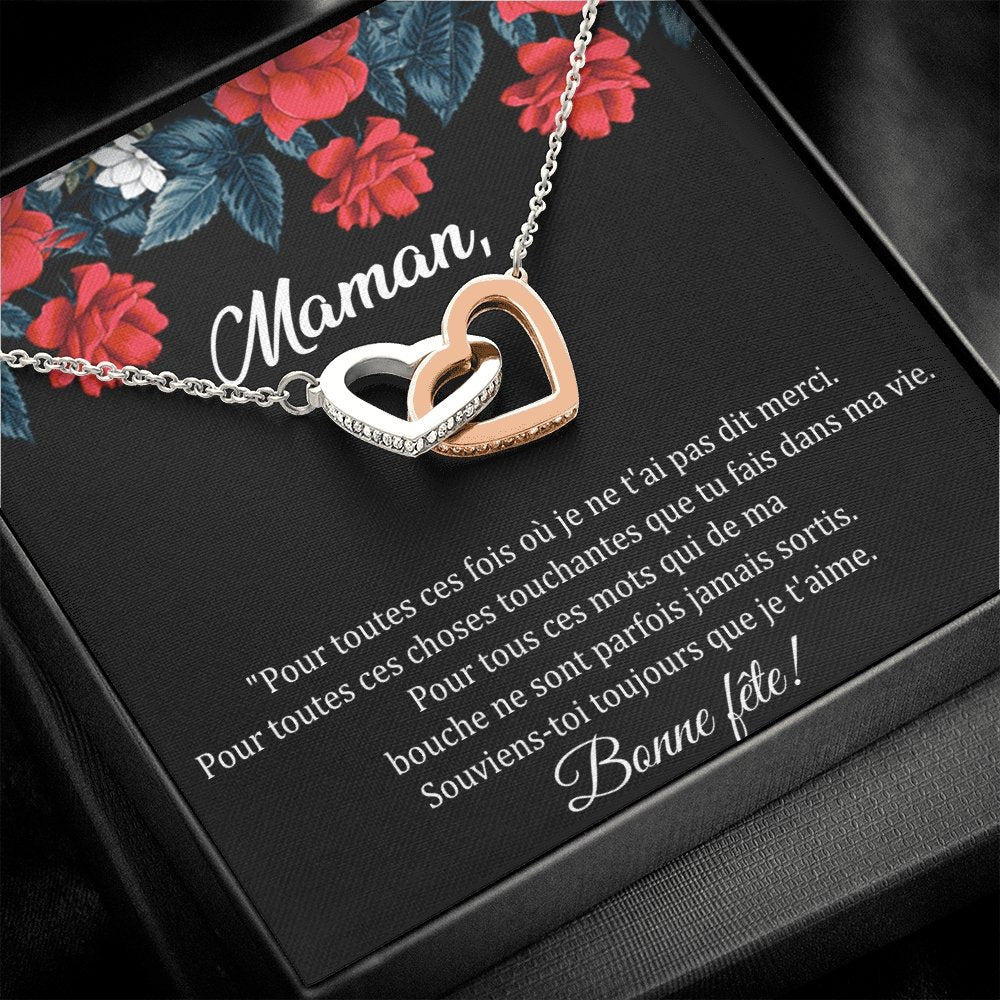 LOVYOUMOM • Collier de la fête des mères Double Cœur - Lehnaa