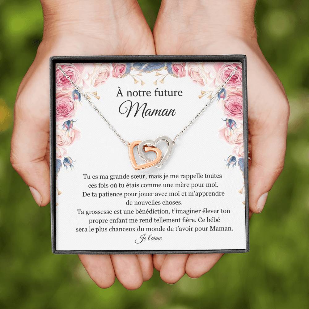 NEWMOM • Collier Grossesse Pour Ma Sœur Double Cœur - Lehnaa
