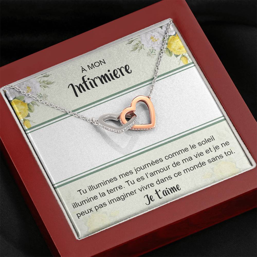 NURSE • Collier Infirmière Double Cœur - Lehnaa