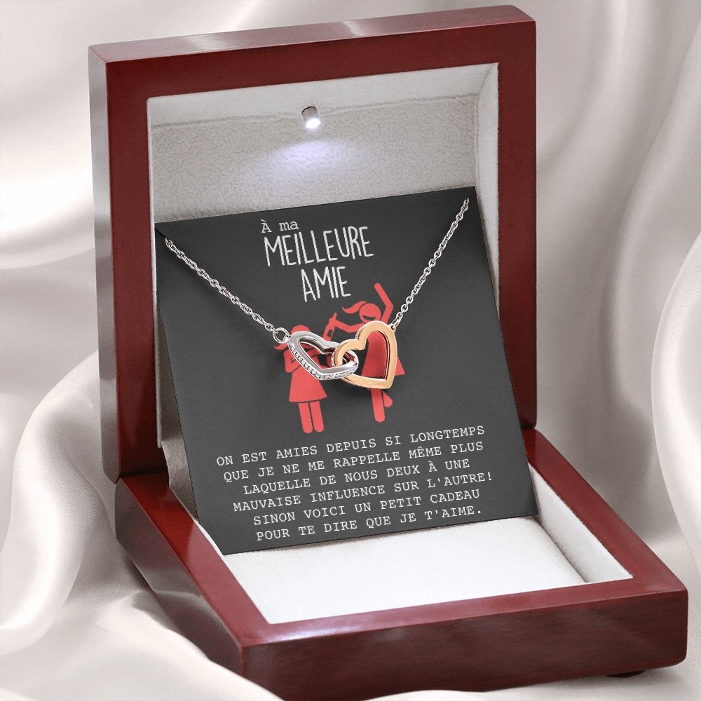 ONELOVE • Collier Meilleures Amies Double Cœur - Lehnaa