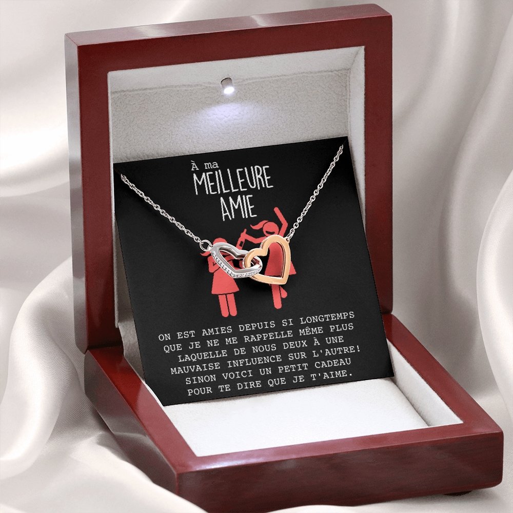 ONELOVE • Collier Meilleures Amies Double Cœur - Lehnaa