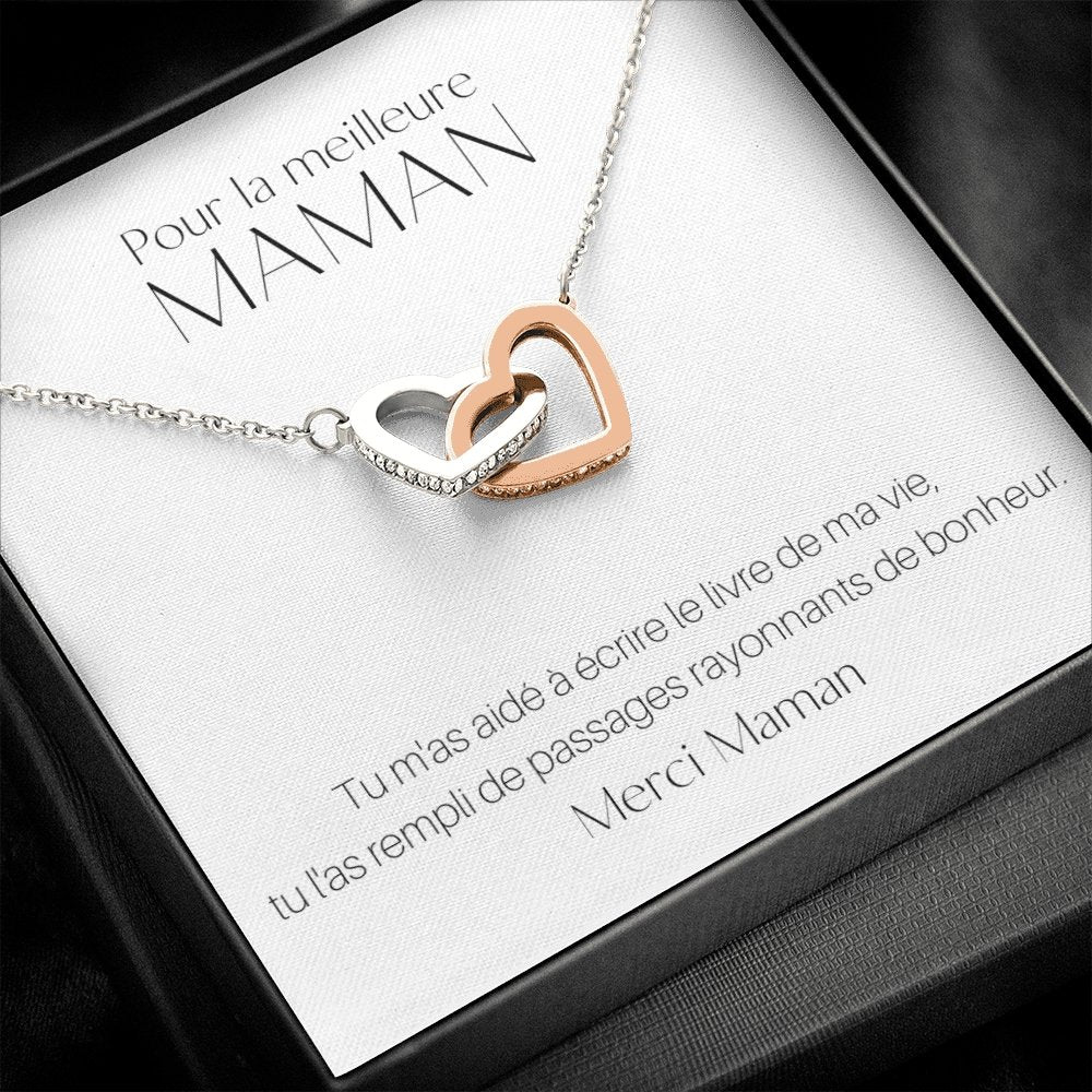 ONEMOM • Collier Déclaration Maman Double Cœur - Lehnaa