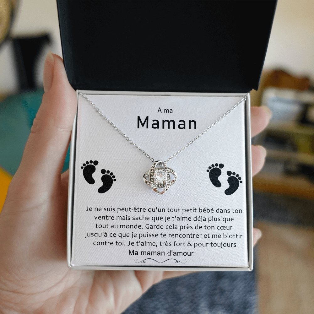 ONEMOM • Collier Déclaration Maman Noeud d'Amour - Lehnaa