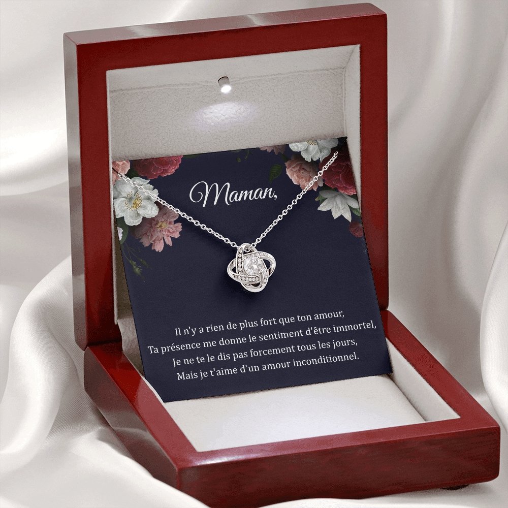 ONEMOM • Collier Maman • Meilleure maman du monde Noeud d'Amour - Lehnaa