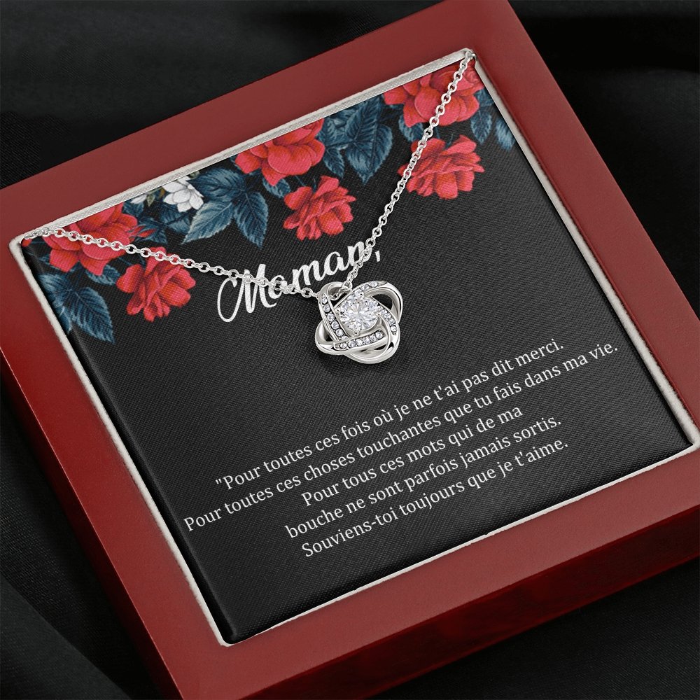 ONEMOM • Collier Maman • Meilleure maman du monde Noeud d'Amour - Lehnaa