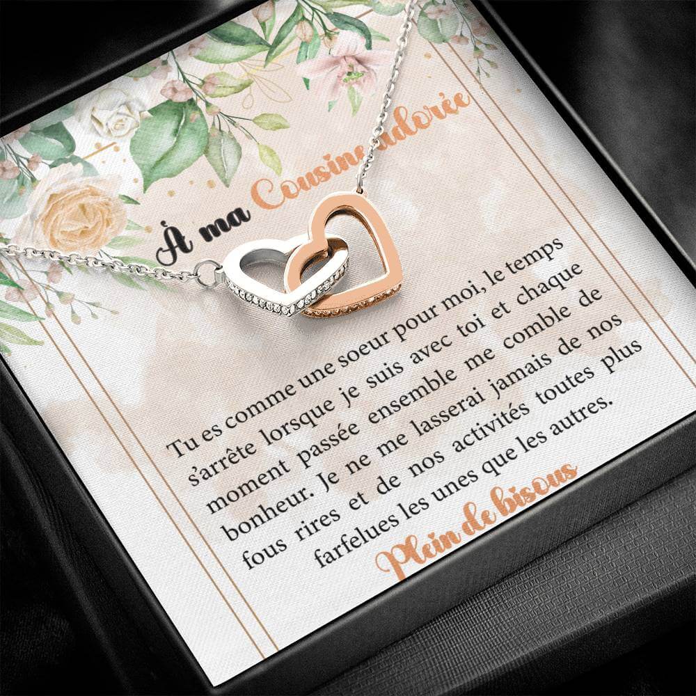 COUSINE • Collier pour ma Cousine Double Cœur