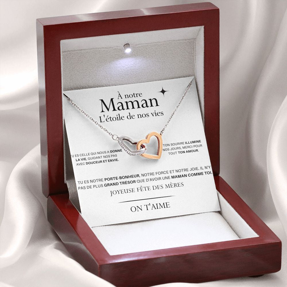 LOVYOUMOM • Collier de la fête des mères Double Cœur - Lehnaa