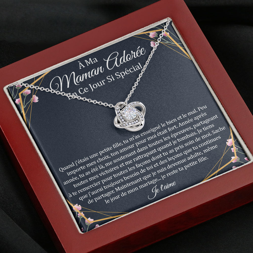 ONEMOM • Collier Déclaration Maman Noeud d'Amour