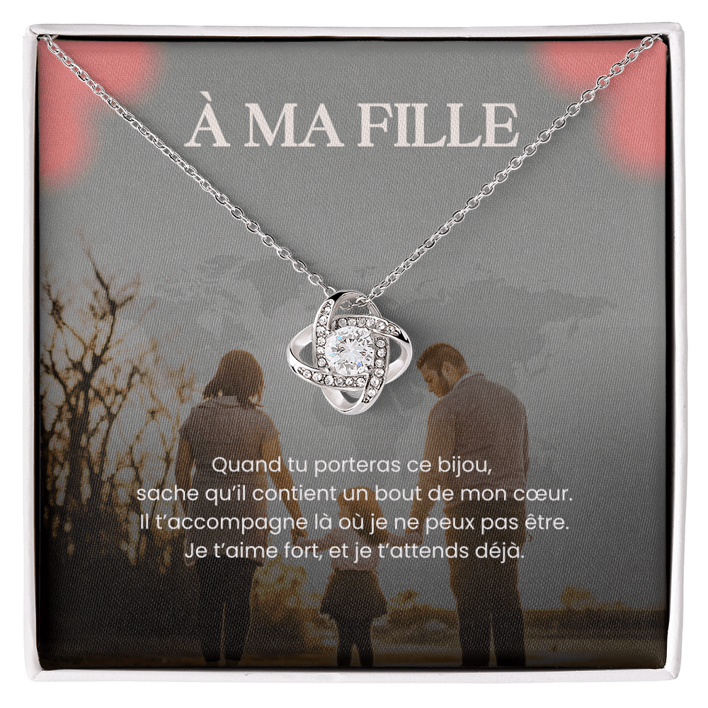 DISTANCEAMOUR • Collier A Ma Fille Noeud d'Amour
