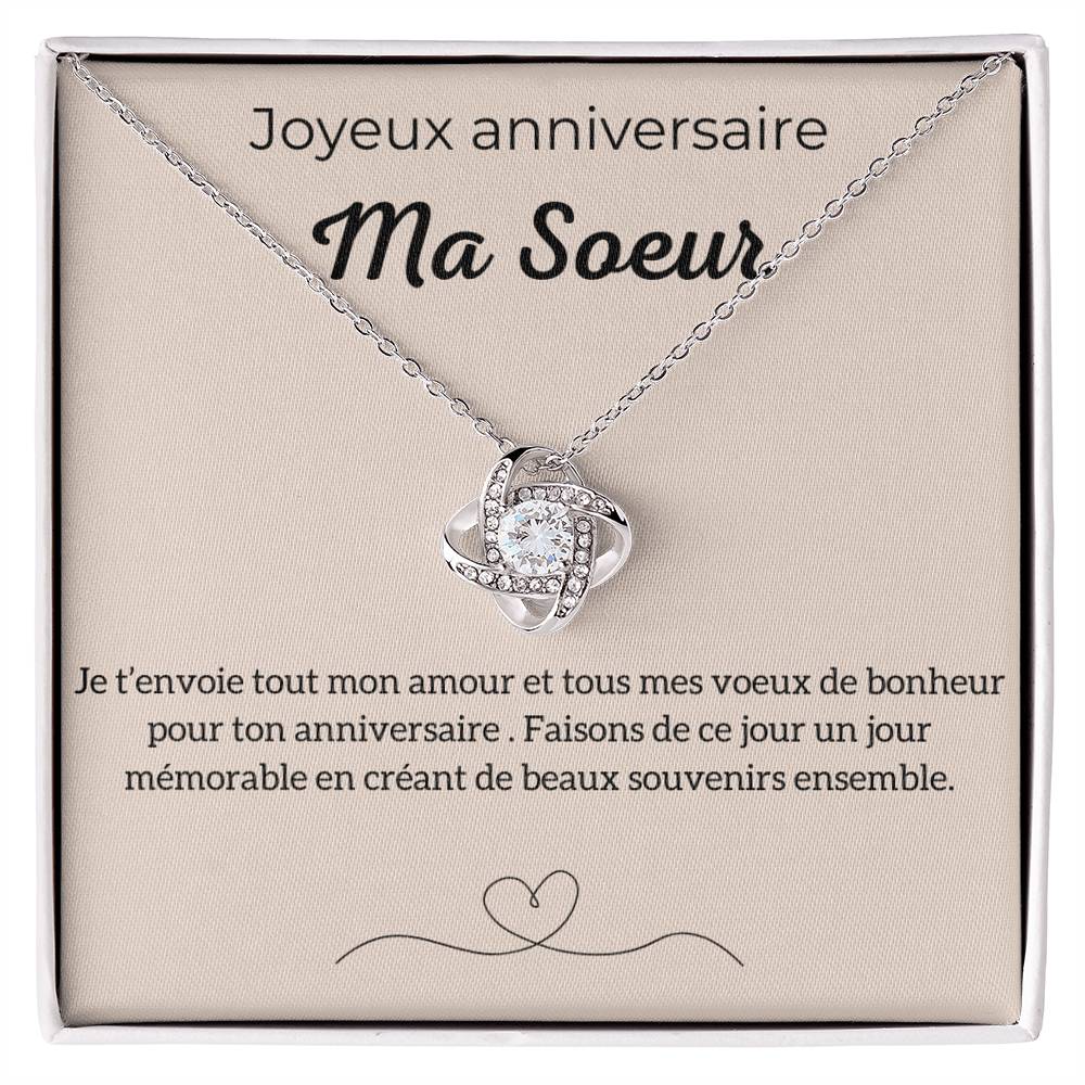 ANNIMERVEILLE • COLLIER ANNIVERSAIRE Noeud d'Amour