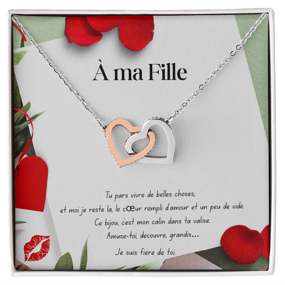 DISTANCEAMOUR • Collier A Ma Fille Double Cœur