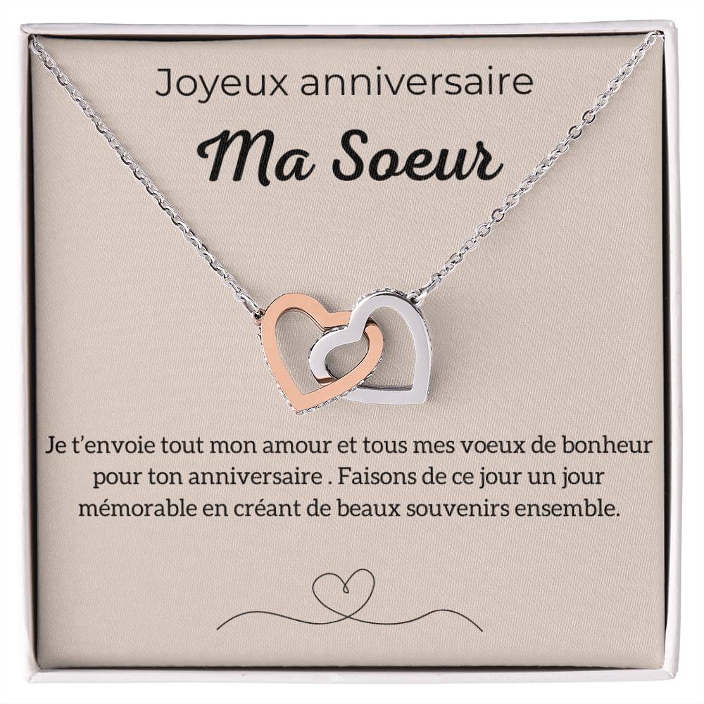 ANNIMERVEILLE • COLLIER ANNIVERSAIRE Double Coeur