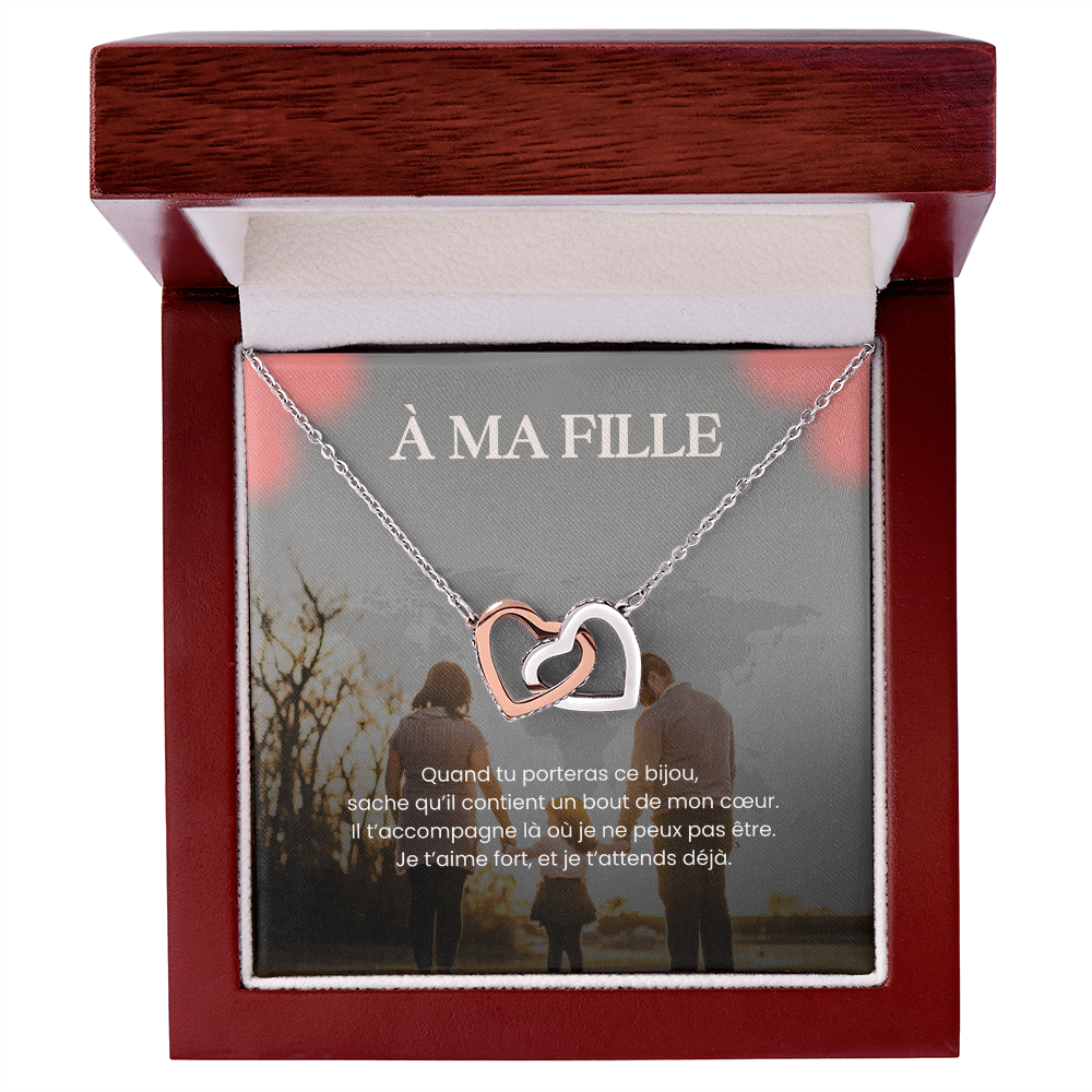DISTANCEAMOUR • Collier A Ma Fille Double Cœur