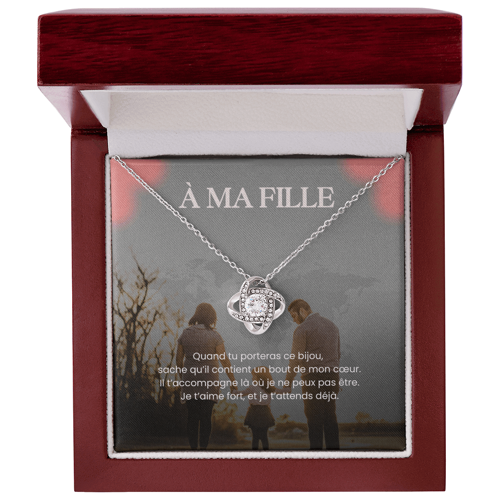DISTANCEAMOUR • Collier A Ma Fille Noeud d'Amour