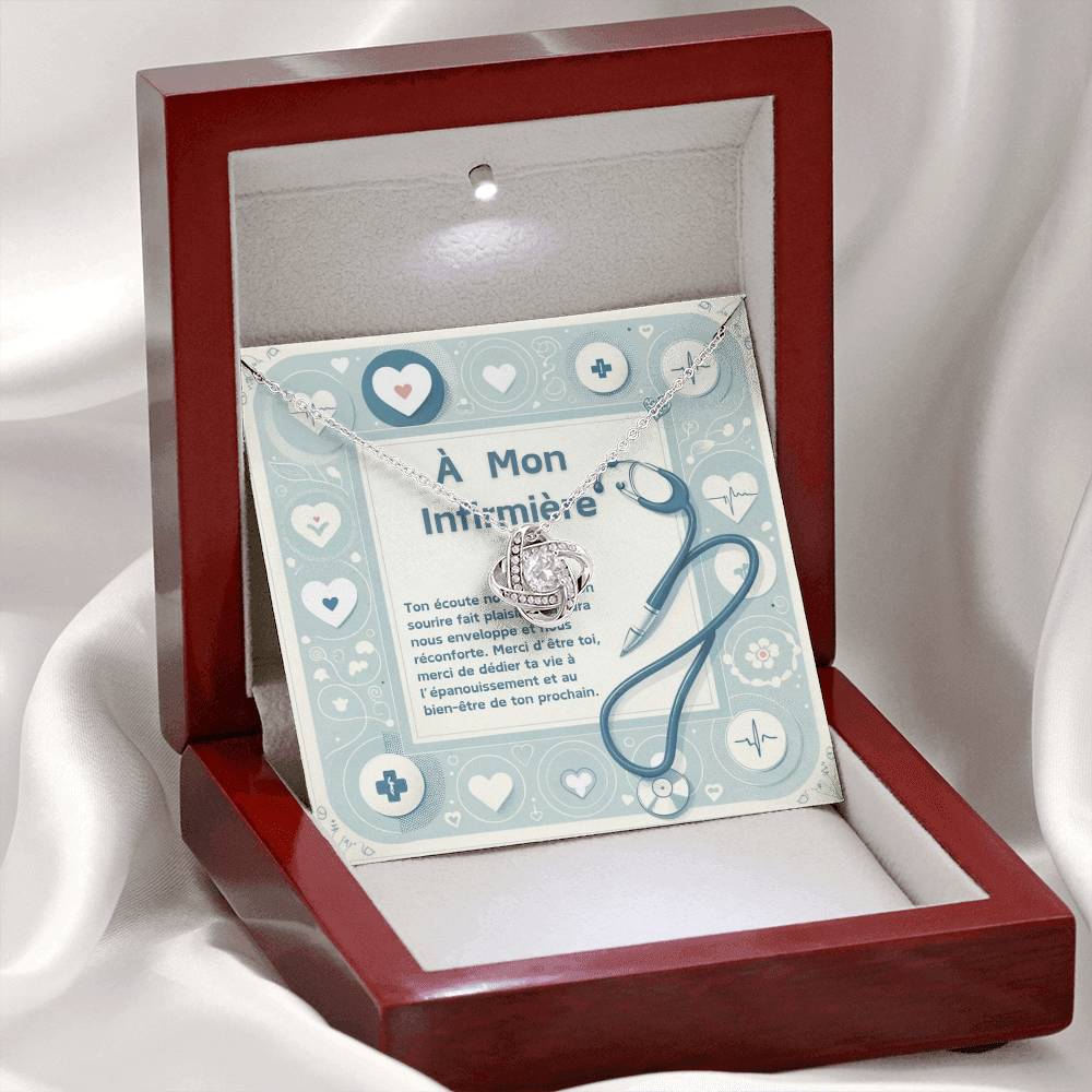 NURSE • Collier Infirmière Noeud d'Amour