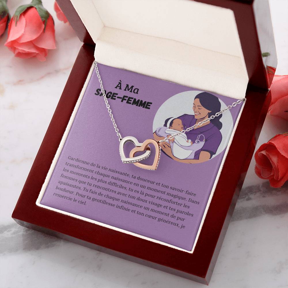 MIDWIVE • Collier Sage-femme Double Cœur