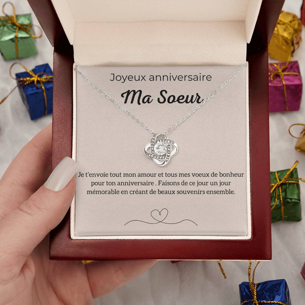 ANNIMERVEILLE • COLLIER ANNIVERSAIRE Noeud d'Amour