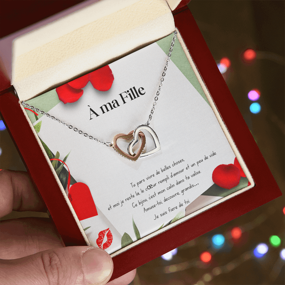 DISTANCEAMOUR • Collier A Ma Fille Double Cœur