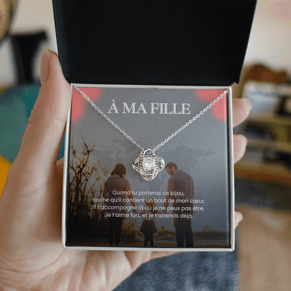 DISTANCEAMOUR • Collier A Ma Fille Noeud d'Amour