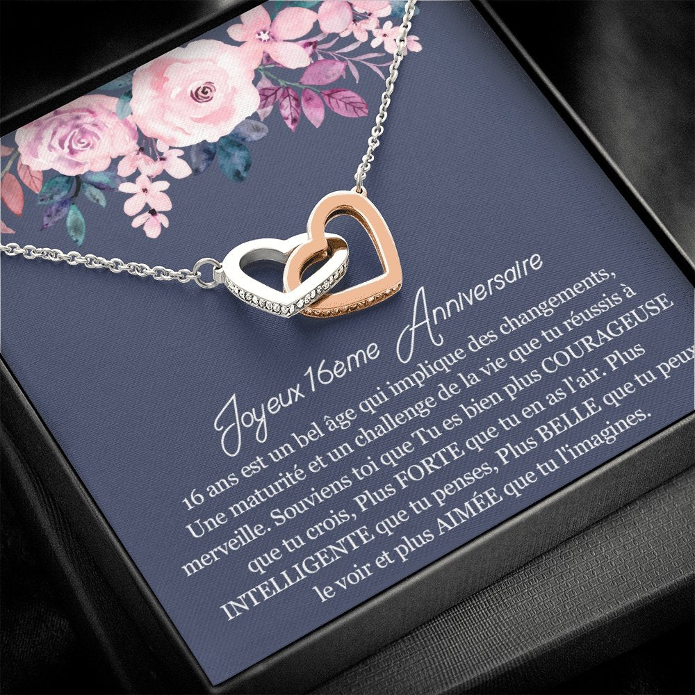 ANNIMERVEILLE • Collier 16ème Anniversaire Double Cœur - Lehnaa