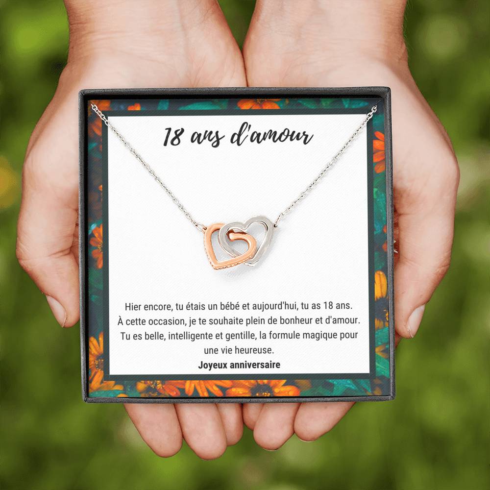 ANNIMERVEILLE • COLLIER 18ÈME ANNIVERSAIRE Double Cœur - Lehnaa